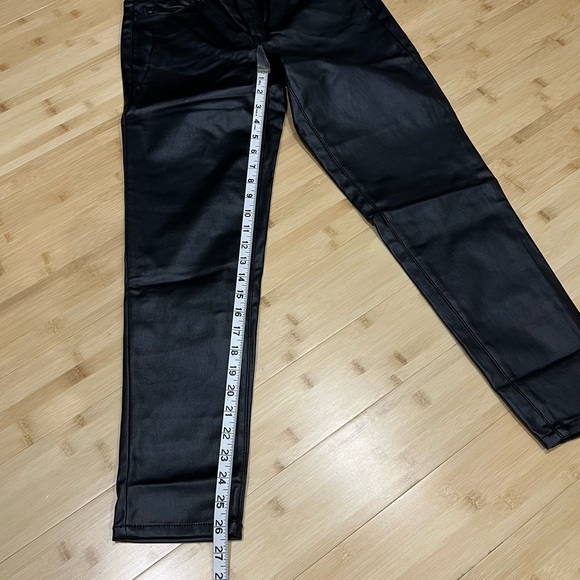 NWT Faux Leather Look Social Standard Skinny Ankle Jeans, Sz 6 - Picture 14 of 16